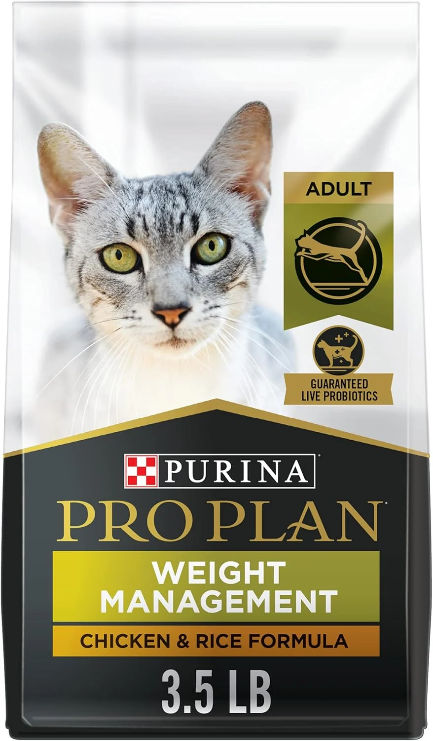 Trendy Purina Pro Plan Weight Control Dry Cat Food Chicken and Rice Formula – 3.5 lb. Bag Relaxed