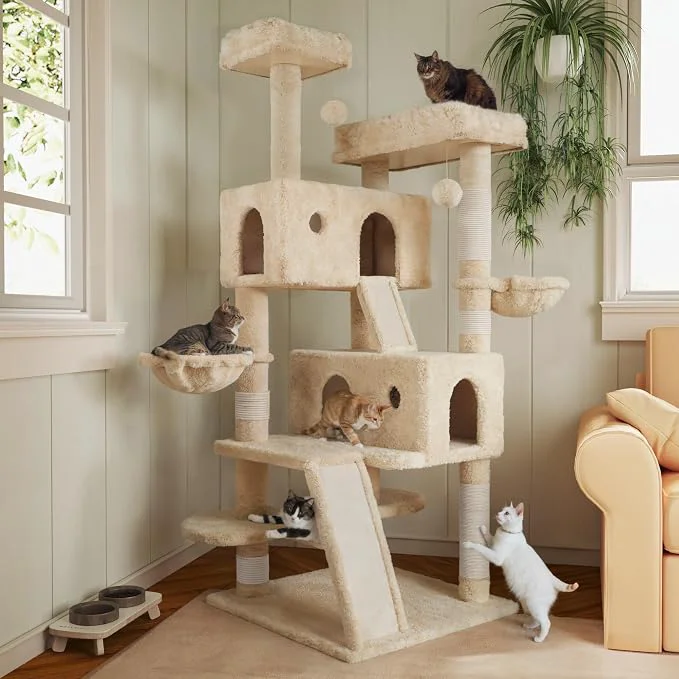 Detailed MUTICOR 66 Inches Multi-Level Large Cat Tree Tower Premium