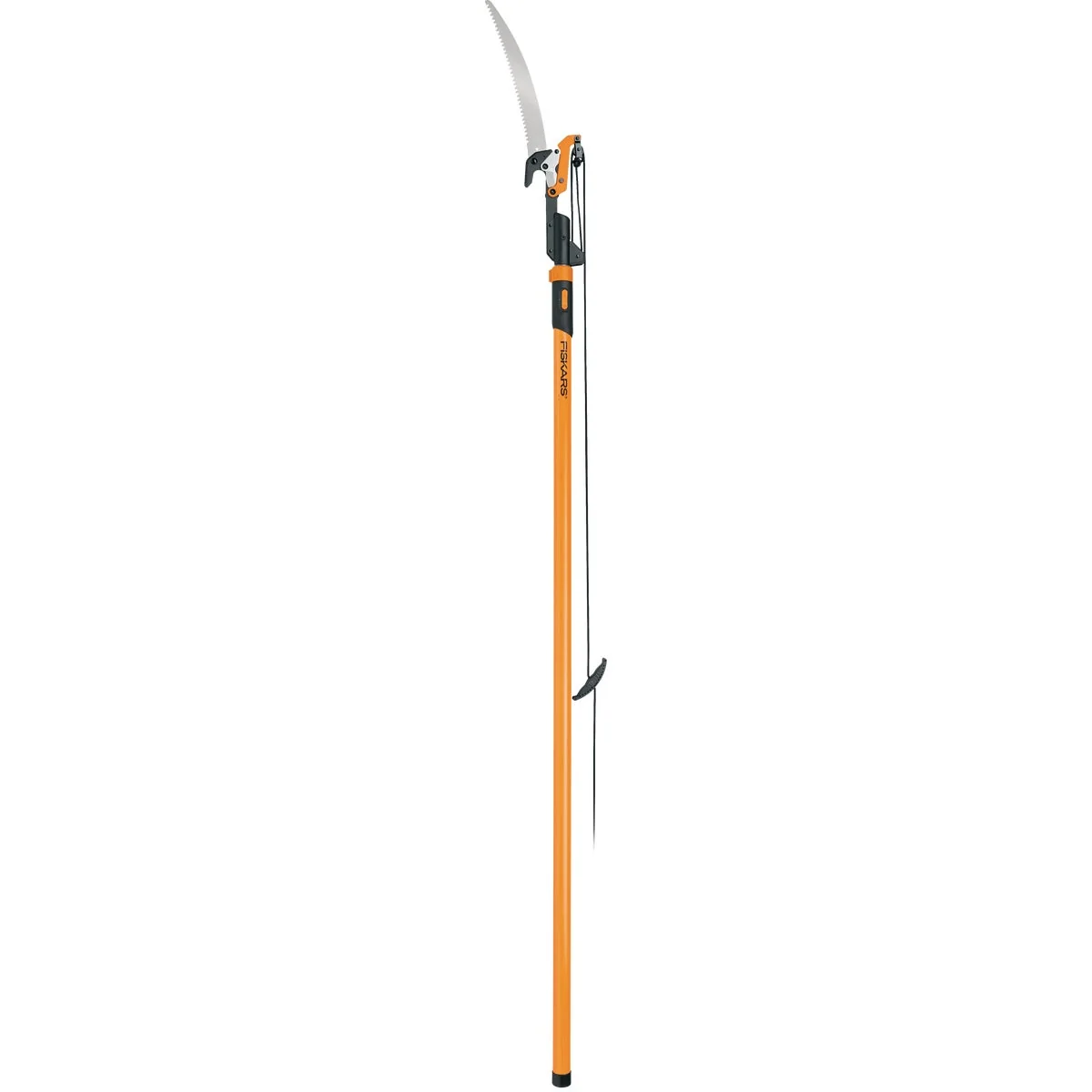 Safe Fiskars Power-Lever 1 In. Cutting Capacity 14 Ft. Fiberglass Extendable Pole Saw Tree Pruner Lightweight