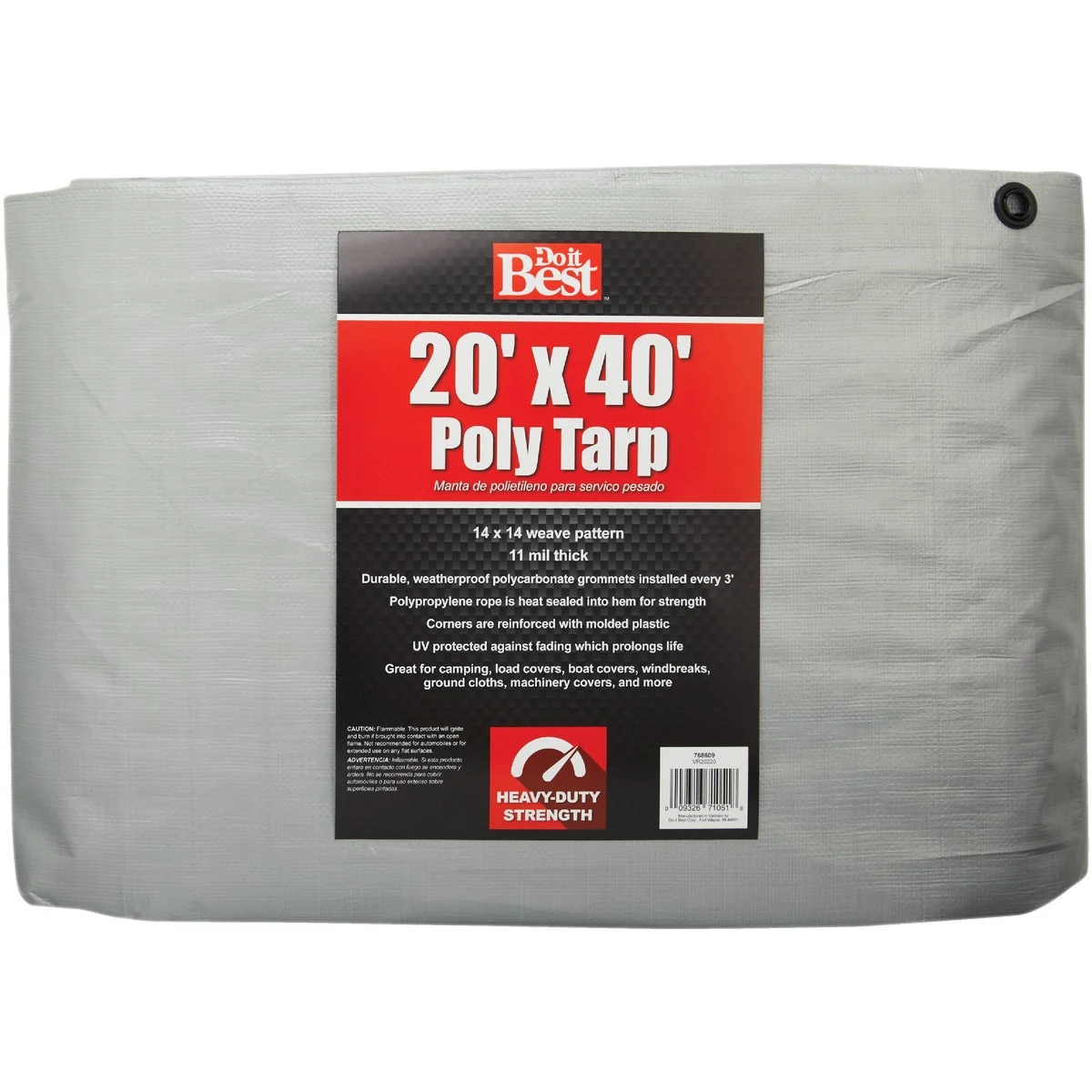 Optimized Do it Silver Woven 20 Ft. x 40 Ft. Heavy Duty Poly Tarp Excellent
