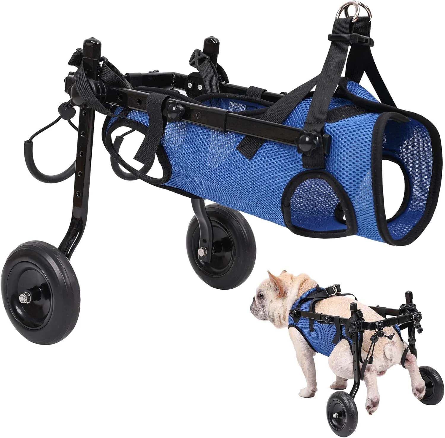 Optimized Small Dog Wheelchair for Back Legs Adjustable Mobility Aid Leg Brace Hip Support Traditional