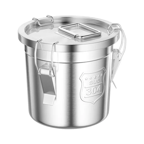 Breathable 304 Stainless Steel Container 12L Airtight Food Storage Container with Lids Locking Clips Stainless Steel Bucket for Kitchen Responsible