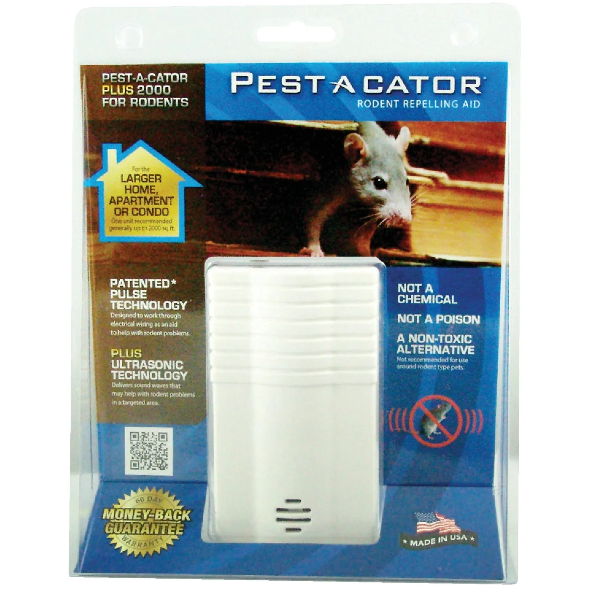 Traditional Pest A Cator Ultrasonic Electromagnetic 2000 Sq. Ft. Coverage 110V Electronic Pest Repellent Official