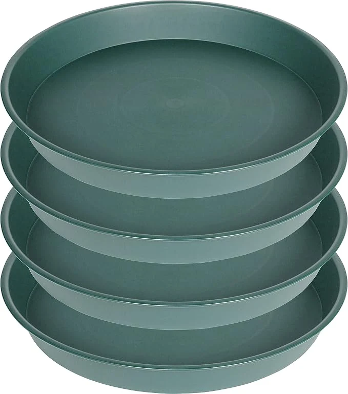 Sustainable 4 Pack of 14 inch Plant Saucer Heavy Duty Round Plant Trays Healthy