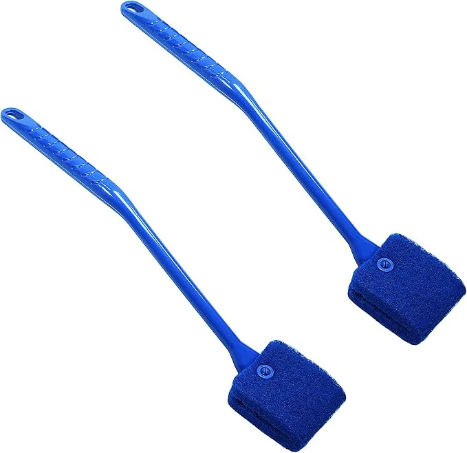Breathable 2PCS Fish Tank Cleaning Tools Aquarium Double Sided Sponge Brush Fish Tank Genuine
