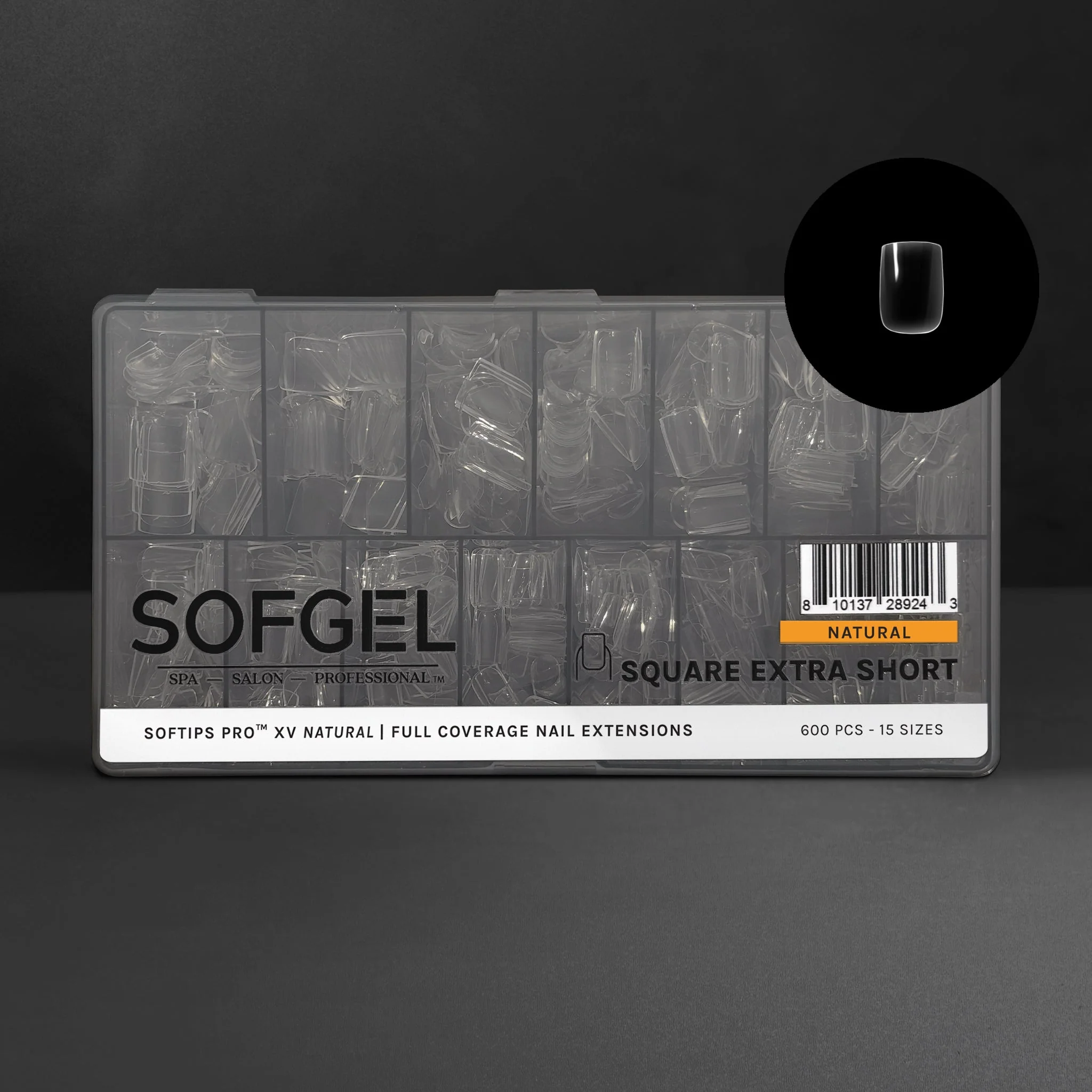 Artisan SOFTIPS PRO™ XV NATURAL – SQUARE EXTRA SHORT Pure