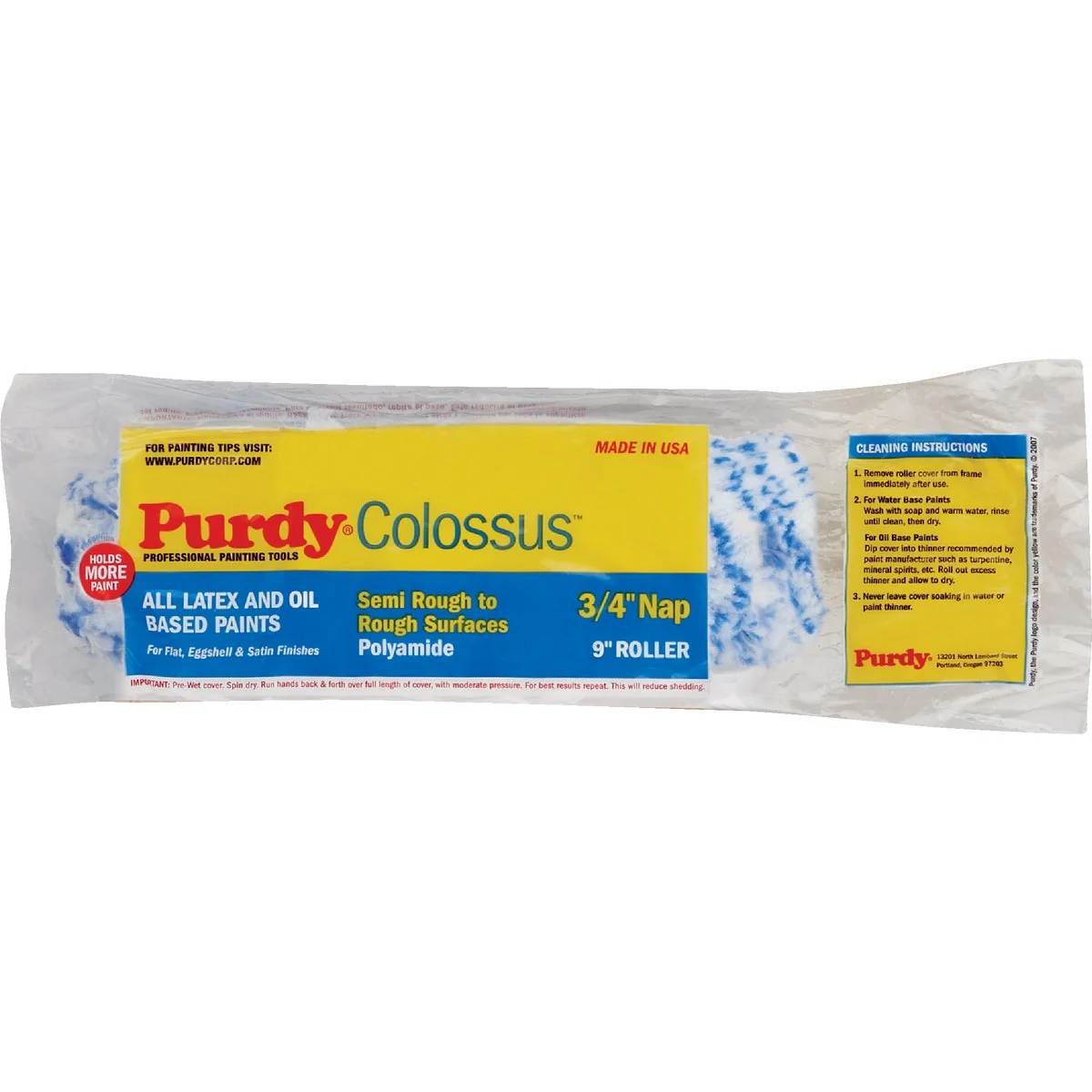 Elite Purdy Colossus 9 In. x 3 4 In. Woven Fabric Roller Cover Elegant