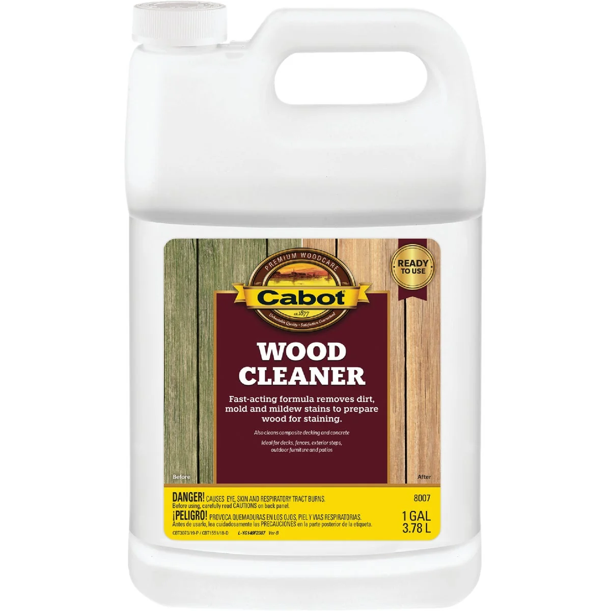 Durable Cabot 1 Gal. Ready-To-Use Wood Cleaner Trusted