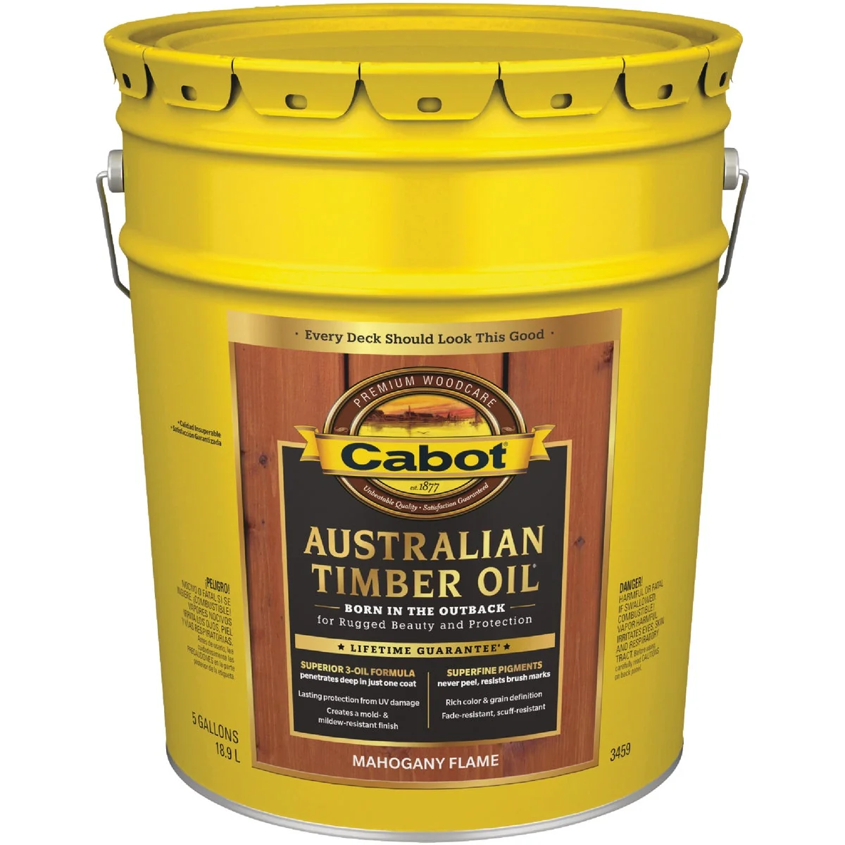 Smart Cabot Australian Timber Oil Translucent Exterior Oil Finish Mahogany Flame 5 Gal. Fashionable