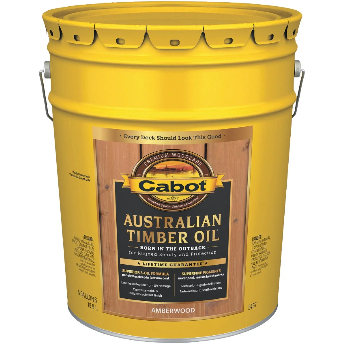Proven Cabot Australian Timber Oil Translucent Exterior Oil Finish Amberwood 5 Gal. Effective