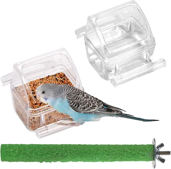 Luxury IBWell 2 Pack Clear Water Bowl and Food Container User-Friendly