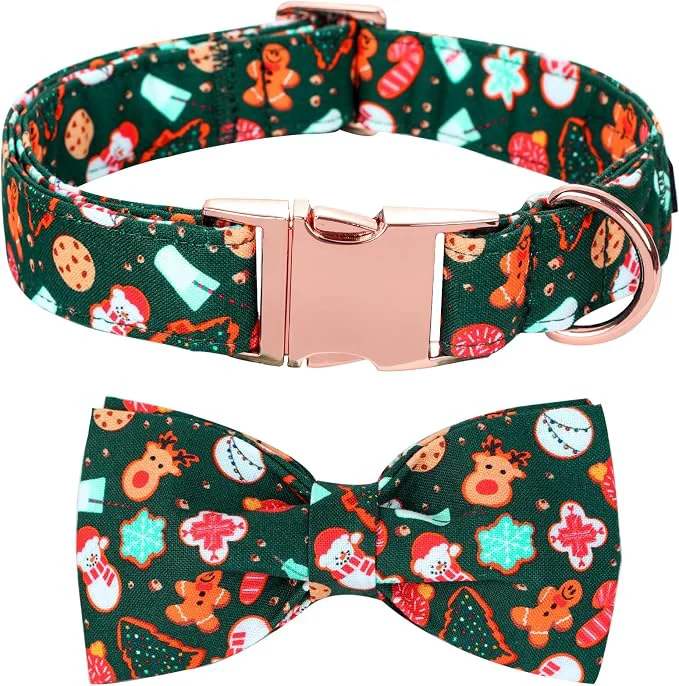 Smart Christmas Dog Collar Cute Winter Holiday Collars Green Christmas Tree and Fast