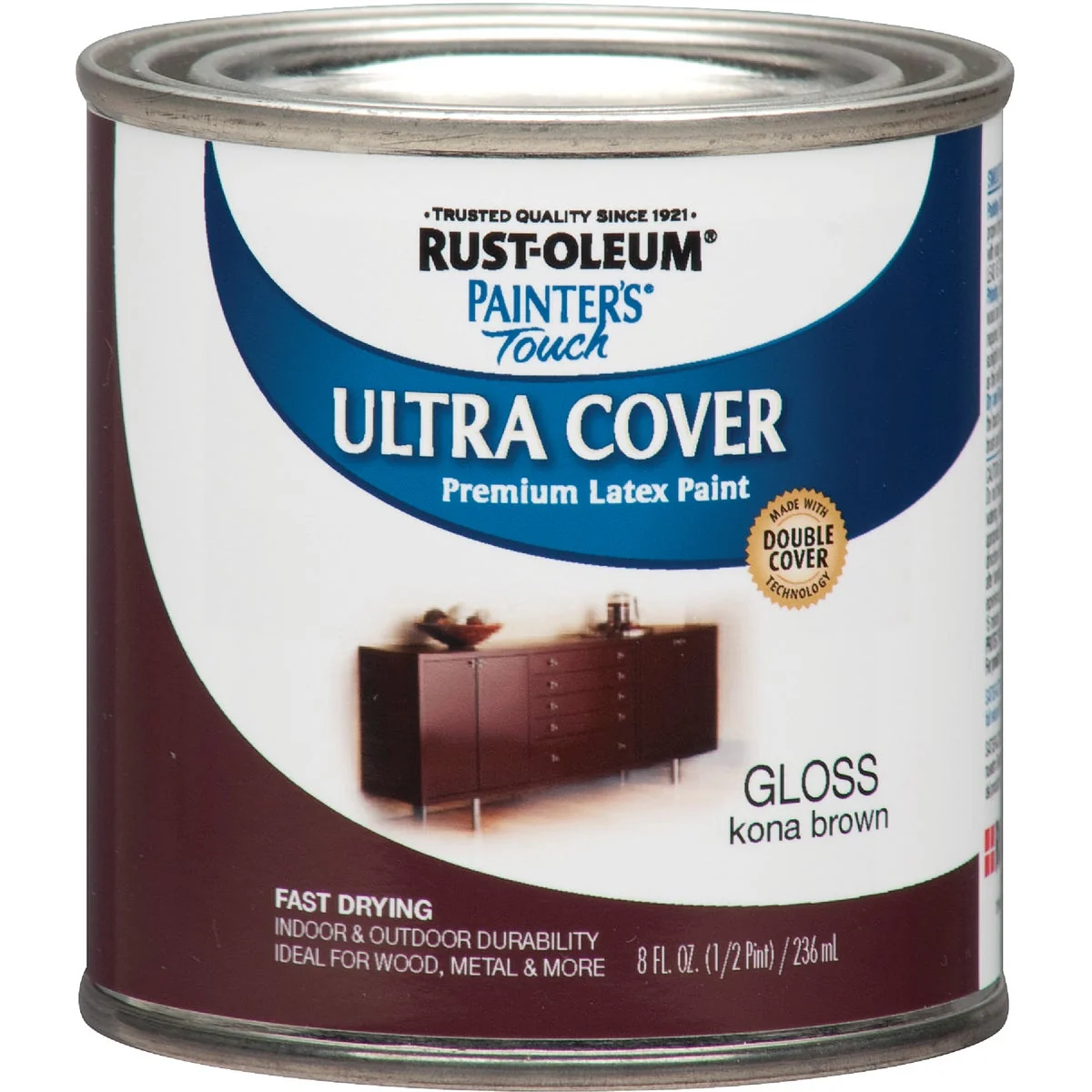 Exceptional Rust-Oleum Painter’s Touch 2X Ultra Cover Premium Latex Paint Kona Brown 1 2 Pt. Unique