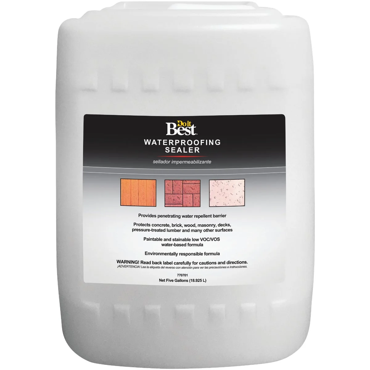 Genuine Do it Clear Water-Based Waterproofing Sealer 5 Gal. Relaxed