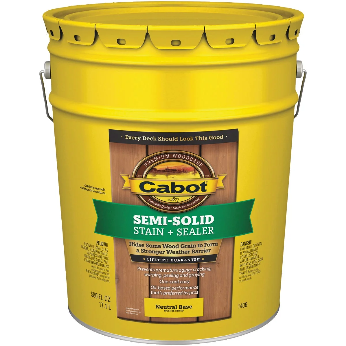 Selected Cabot Semi-Solid Deck Siding Stain Neutral 5 Gal. Expertly Made