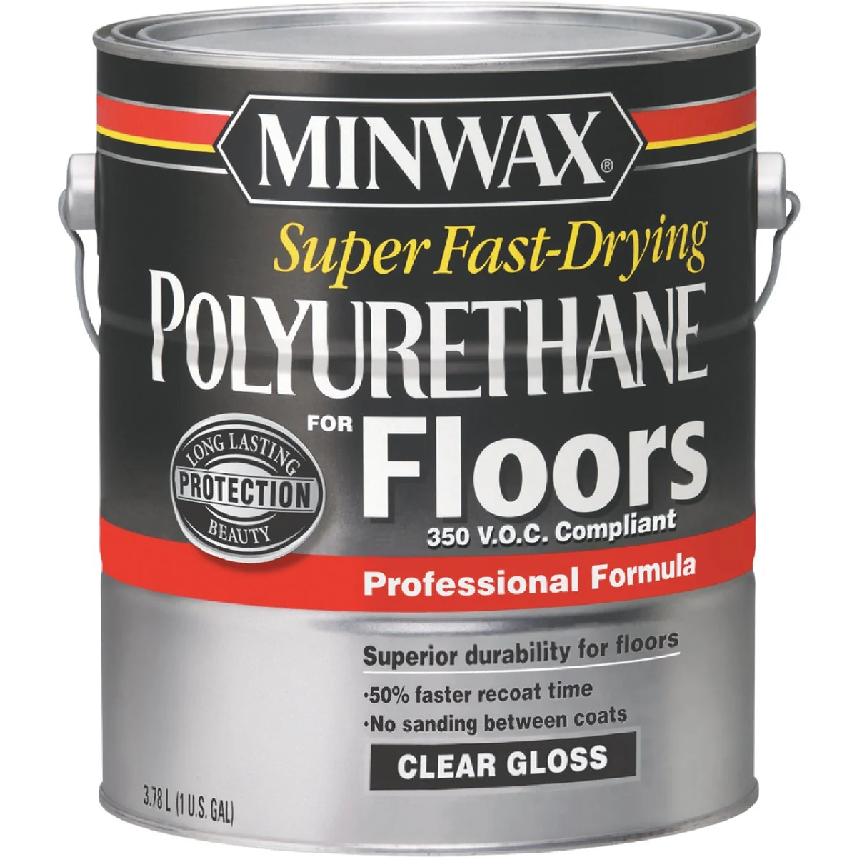 Genuine Minwax 1 Gallon Gloss VOC Fast Drying Polyurethane For Floor Long-Lasting