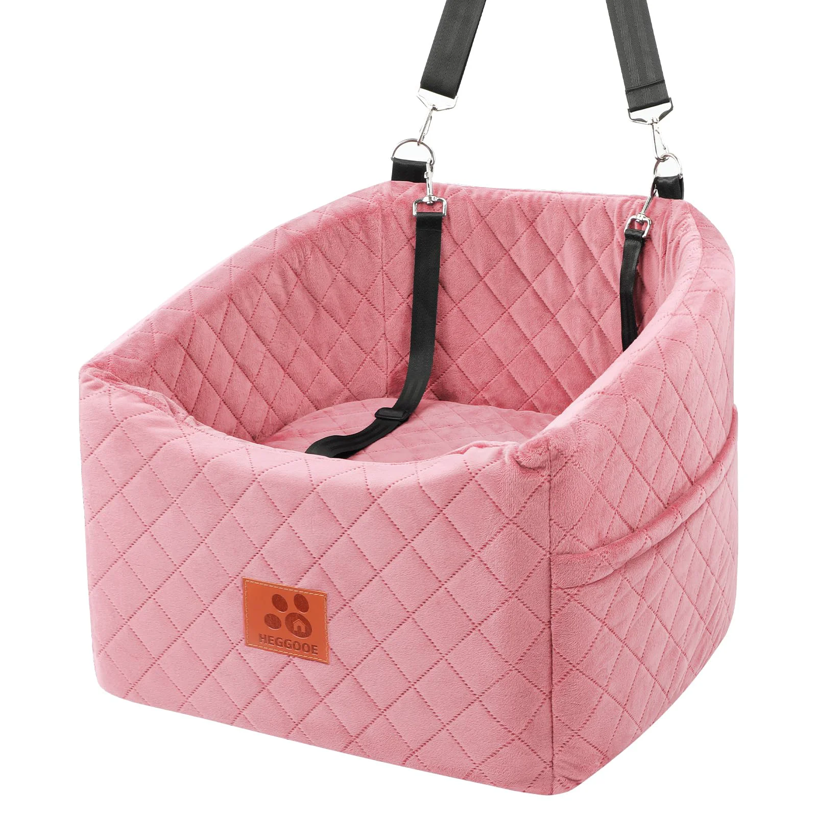 Solid HEGGOOE Dog Car Seat for Small Medium Dogs d Memory Foam Booster Up to 35 lbs Pink First-Class