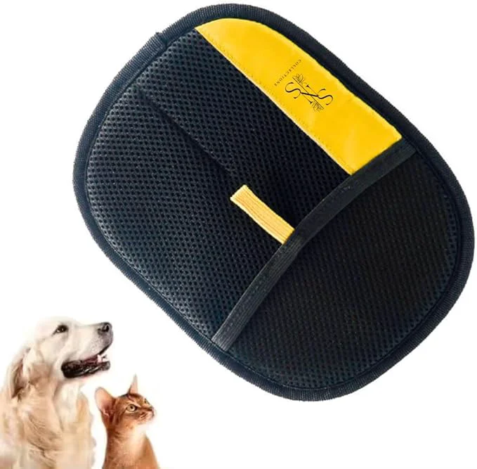 Official Pet Hair Removal Gloves for Dogs and Cats – Upgraded Reusable Electrostatic Grooming Glove – Easy Pet Hair Remover for Furniture – Clothing Carpet Car Seats 1 About ThisOverview Fine