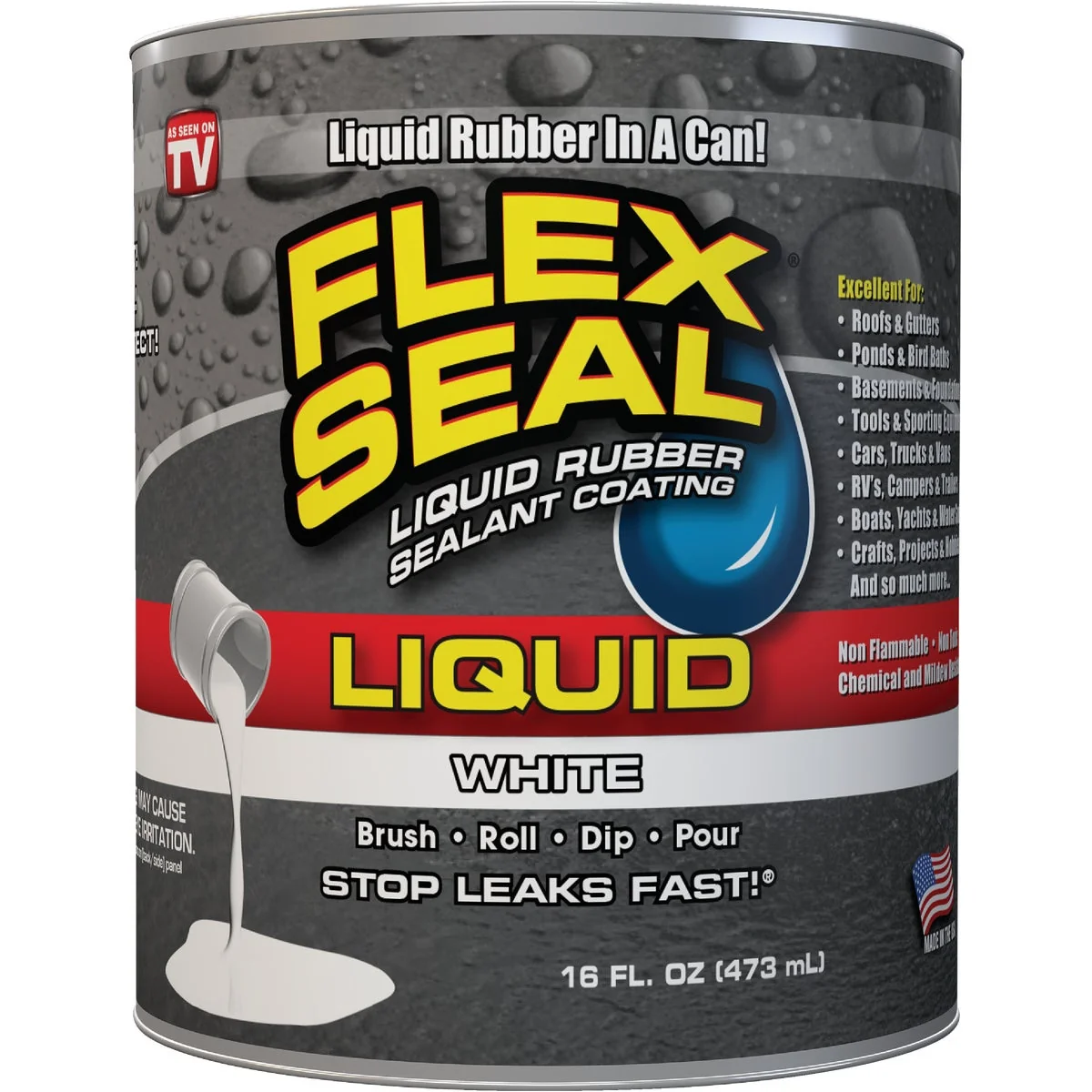 Professional FLEX SEAL 1 Pt. Liquid Rubber Sealant White High-Performance