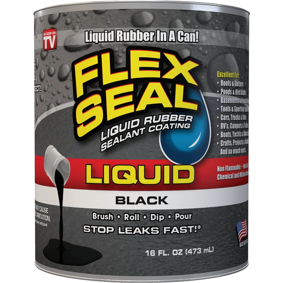 Secure FLEX SEAL 1 Pt. Liquid Rubber Sealant Black Consistent