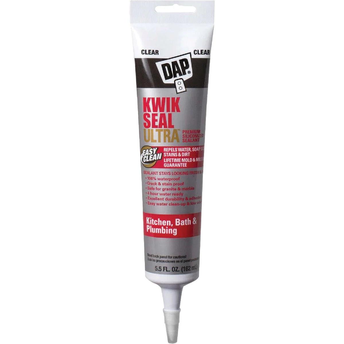 Official DAP KWIK SEAL ULTRA 5.5 Oz. Clear Siliconized Kitchen Bath Sealant Quality