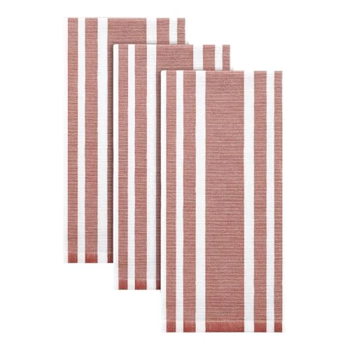 Effective Premium Cotton Stripe Kitchen Towels 3 Pack 3 Count Responsible