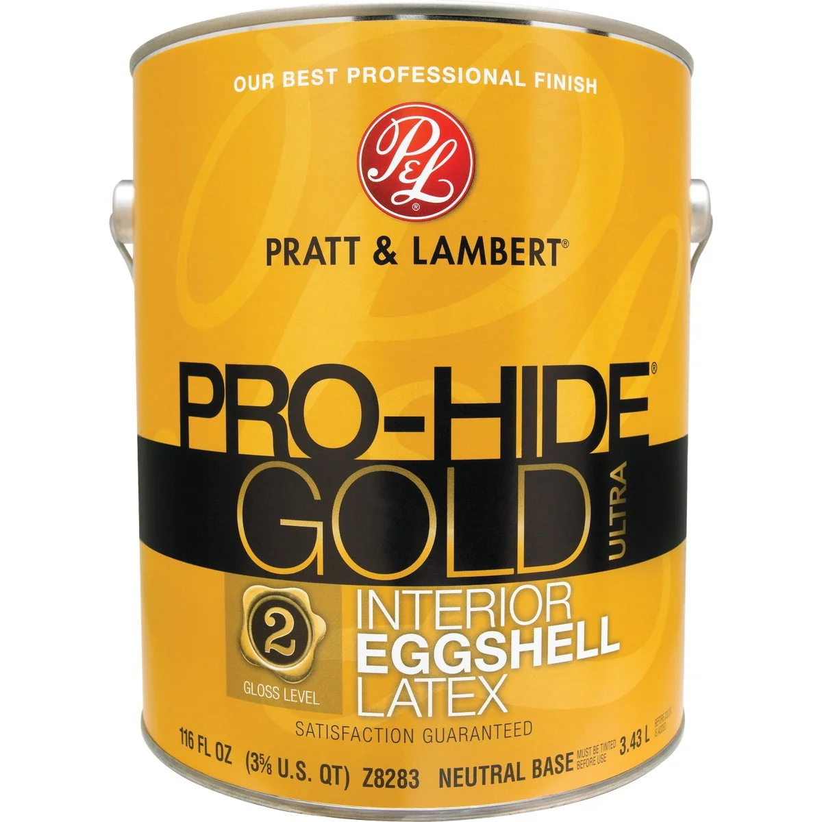 First-Class Pratt Lambert Pro-Hide Gold Ultra Latex Eggshell Interior Wall Paint Neutral Base 1 Gal. Fine