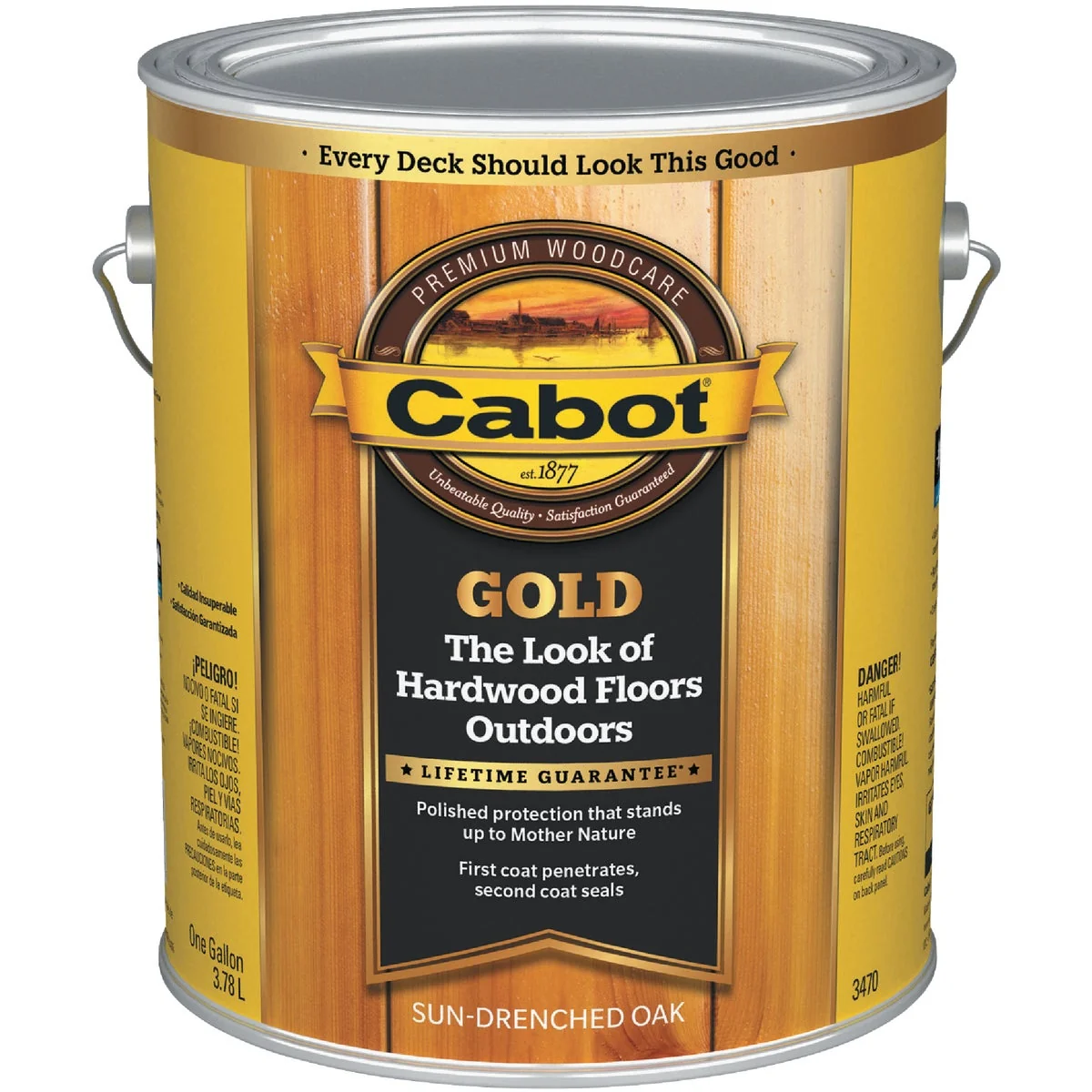 Traditional Cabot Gold Exterior Stain Sun-Drenched Oak 1 Gal. Sophisticated