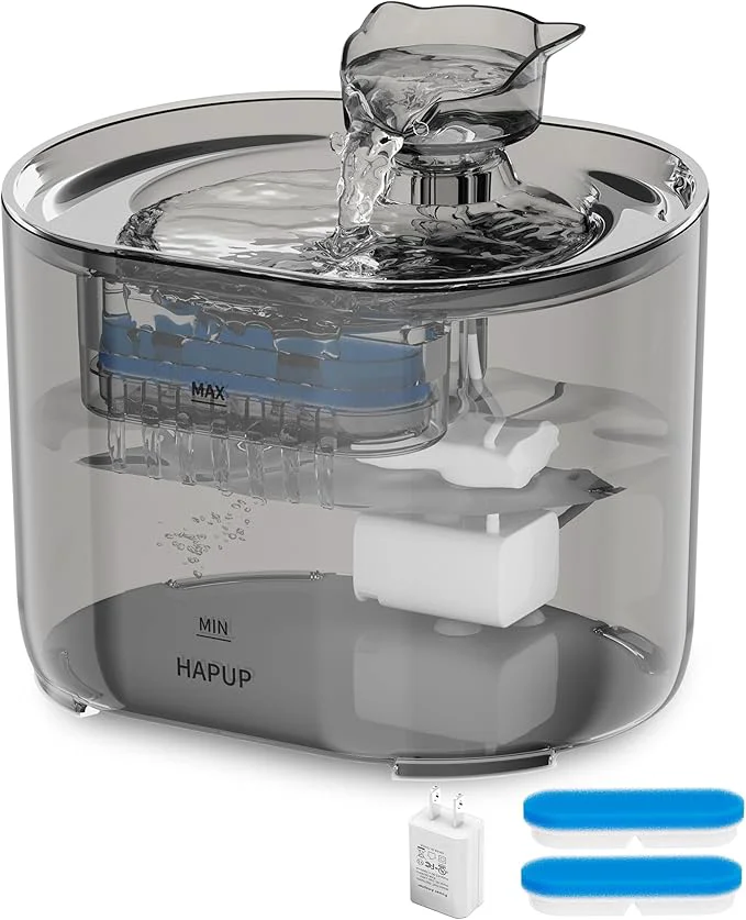Responsible Cat Fountain Kitty Spout Cat Water Fountain for Cats Inside 2.2L 73Oz Automatic Pet Water Fountain Quiet Cat Fountains for Drinking Water Fountains for Cats Indoor Filters IncludedAbout ThisOverview Quality