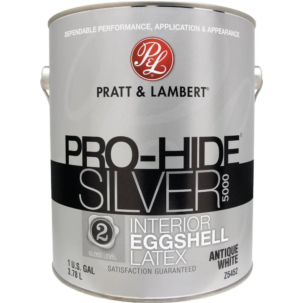 Fast Pratt Lambert Pro-Hide Silver 5000 Latex Eggshell Interior Wall Paint Antique White 1 Gal. Elegant