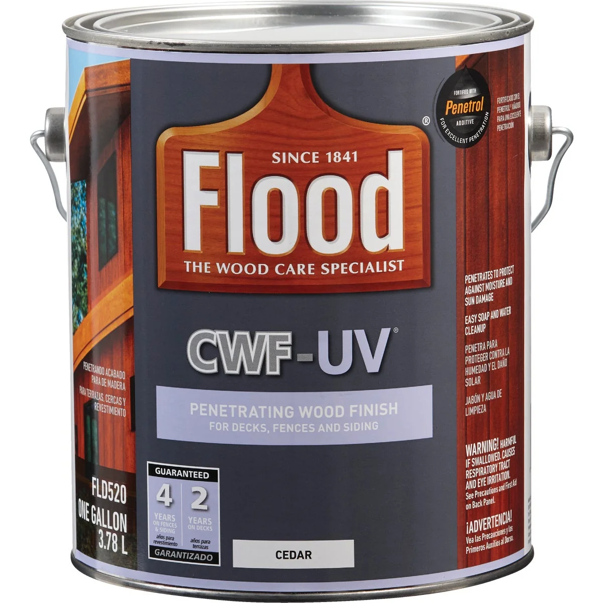 Fine Crafted Flood CWF-UV Oil-Modified Fence Deck and Siding Wood Finish Cedar 1 Gal. Crafted
