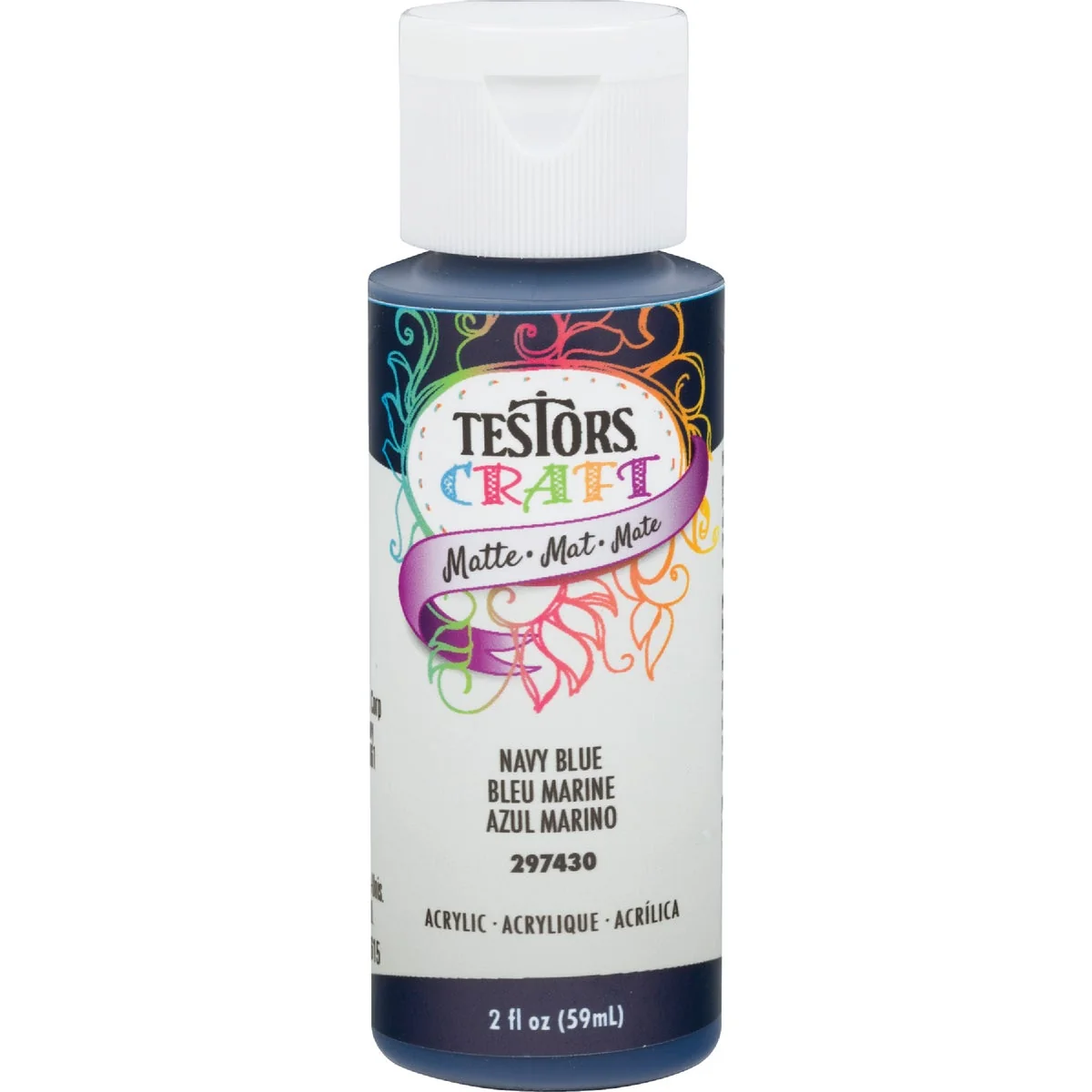 Unique Testors 2 Oz. Acrylic Matte Craft Paint Navy Blue Modern