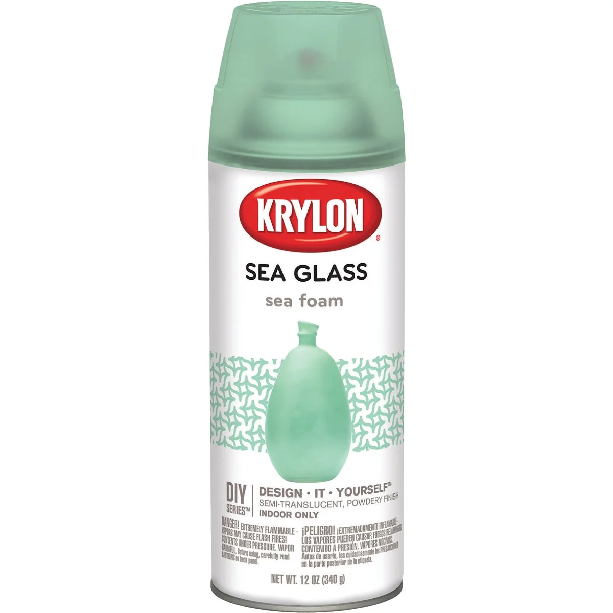 Secure Krylon 12 Oz. Frosted Sea Glass Finish Spray Paint Sea Foam Carefully Designed