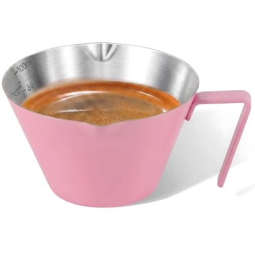 Contemporary 1 Pc Stainless Steel Espresso Shot Cup with Dual Scale Long-Lasting