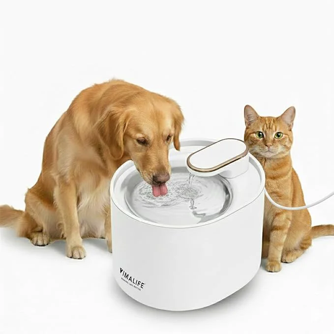 Smooth VIMALIFE Cat Dog Water Fountain 3L 101oz for Dogs Cats Automatic Water Dispenser Food Grade Pet Drinking Fountain with Filter System Quiet Easy Clean WhiteAbout ThisOverview Practical