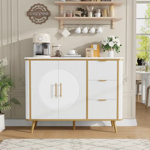 Official 47.3 Modern Buffet Cabinet with Storage Exceptional