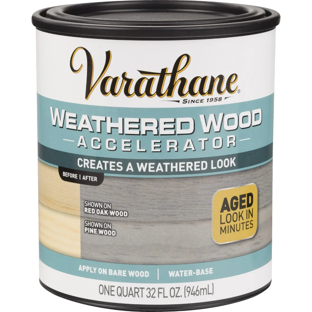 Exclusive Varathane Weathered Wood Accelerator Stain Gray 1 Qt. Contemporary