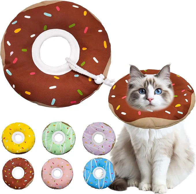 Effective Cat Cone Collar Soft Adjustable Cat Recovery Collar Kitten Cones to Stop Durable
