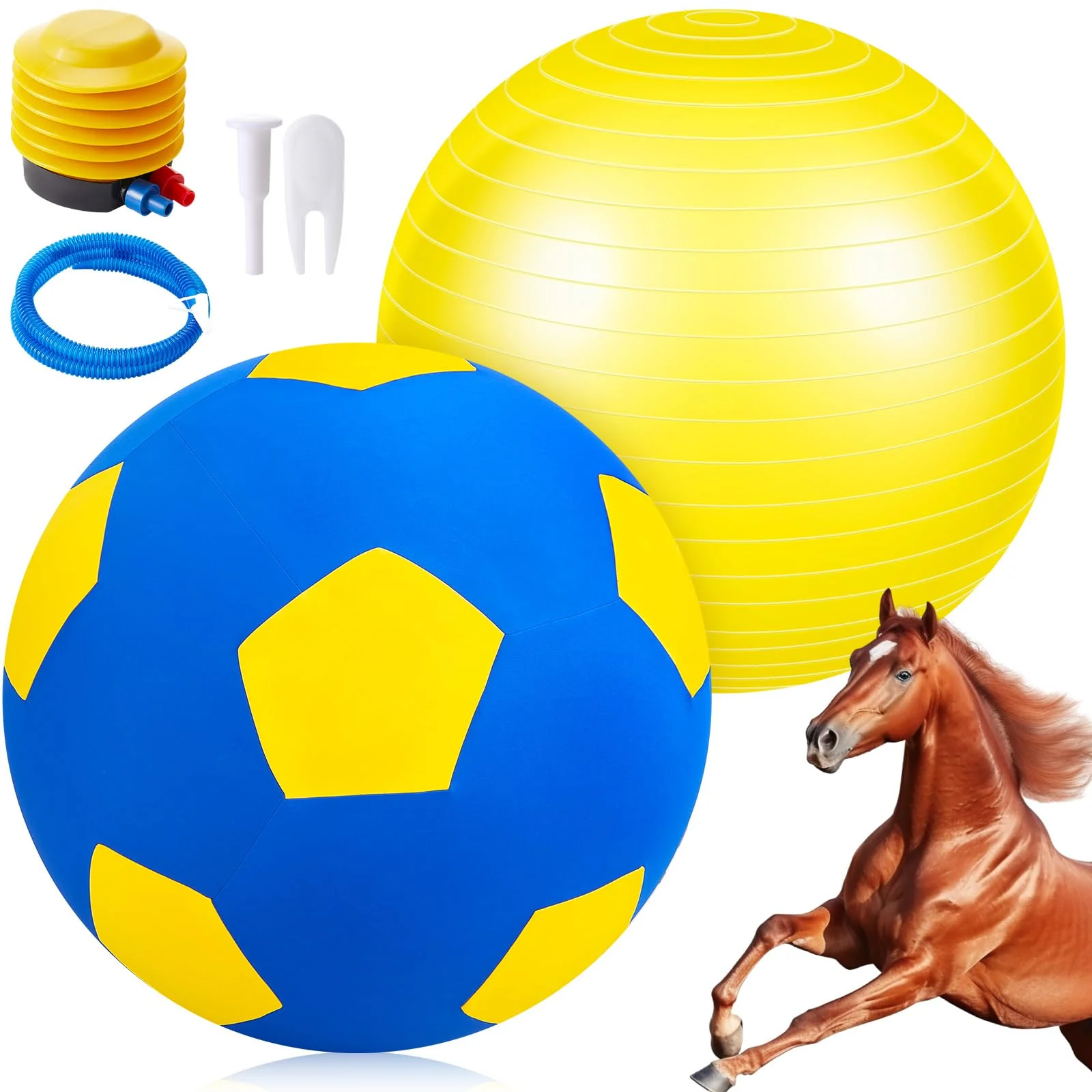 Recyclable VercanMonth 40-Inch Giant Herding Ball with Ball Cover – Anti-Burst Horse Toy Kit with Pump Included Versatile