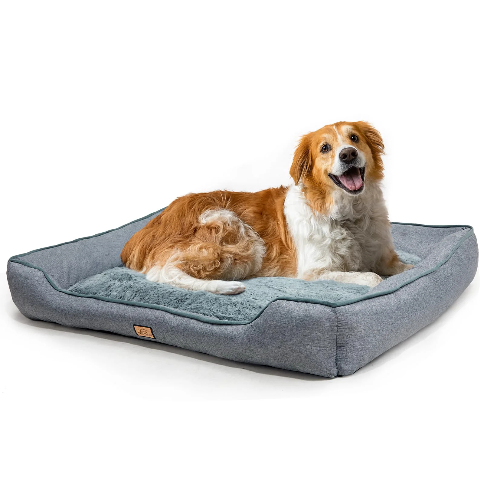 World-Class CANINE CANYON Large 39-Inch Plush Dog Bed – Washable Non-Slip Pet Sofa for Large Dogs Cats Detailed