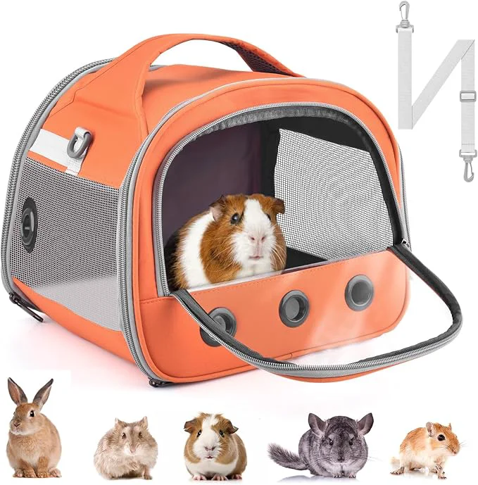 Verified Bissap Guinea Pig Carrier Bag Portable Small Animal Carrier Pouch Prestigious
