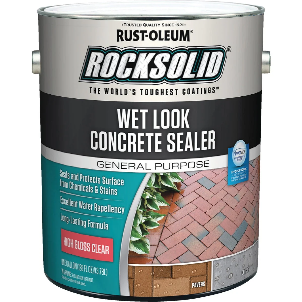 User-Friendly Rust-Oleum RockSolid Wet Look Concrete Sealer 1 Gal. Clear Certified