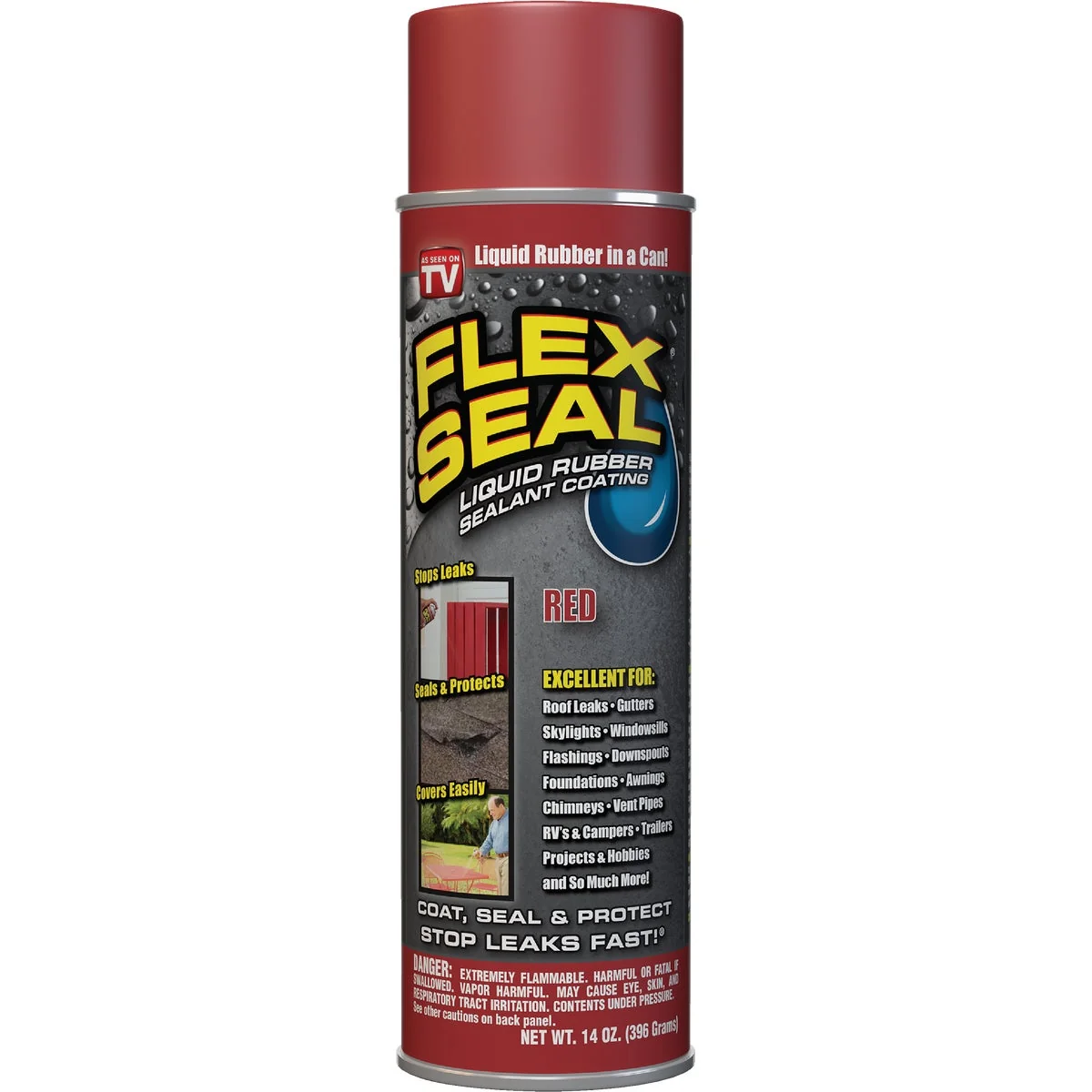 Smooth FLEX SEAL 14 Oz. Spray Rubber Sealant Red Classic
