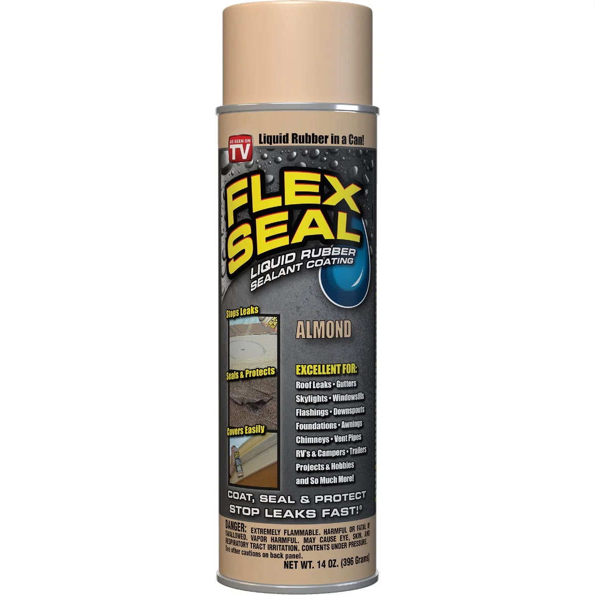 Fine FLEX SEAL 14 Oz. Spray Rubber Sealant Almond Genuine