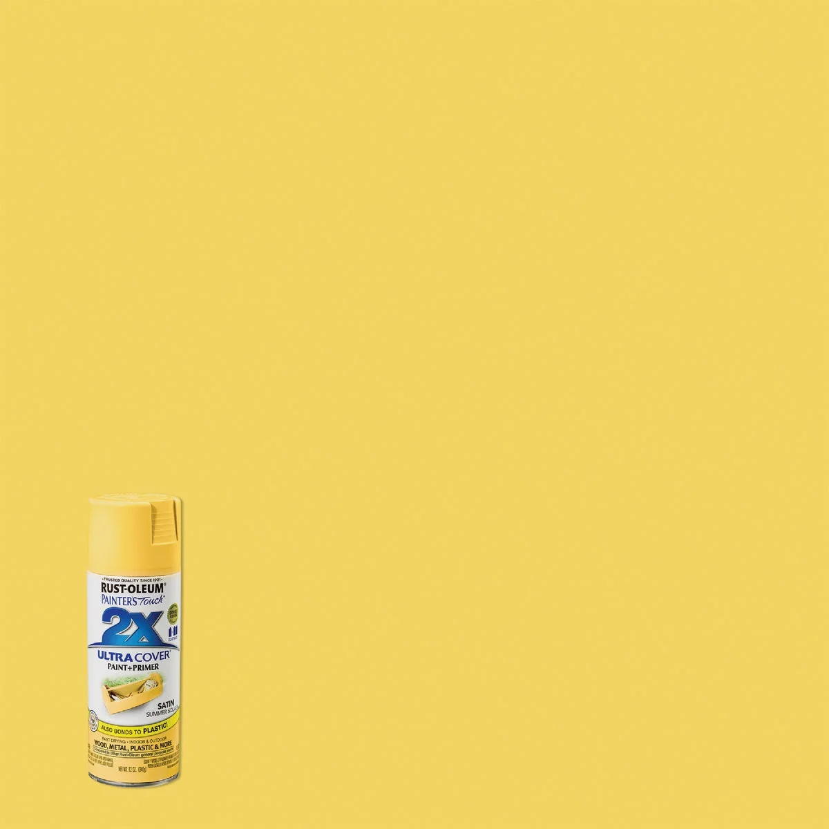Artisan Rust-Oleum Painter’s Touch 2X Ultra Cover 12 Oz. Satin Paint Primer Spray Paint Summer Squash Exclusive