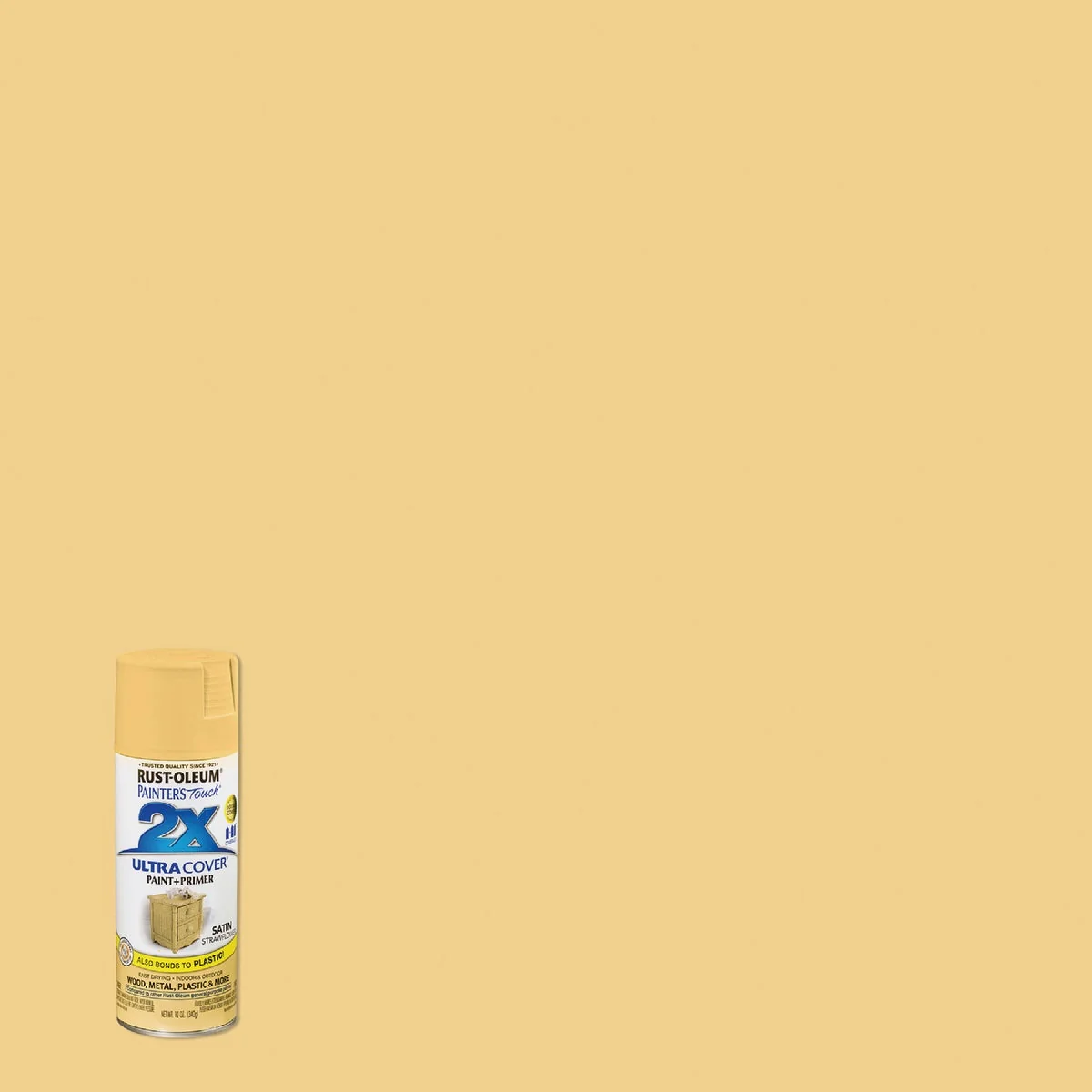 Clean Rust-Oleum Painter’s Touch 2X Ultra Cover 12 Oz. Satin Paint Primer Spray Paint Strawflower Fashionable