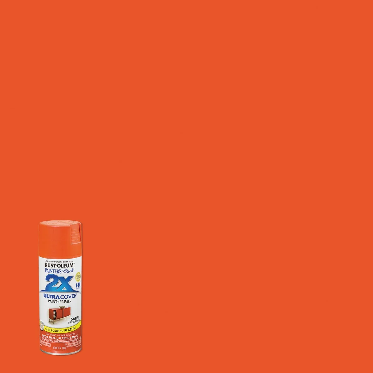 Casual Rust-Oleum Painter’s Touch 2X Ultra Cover 12 Oz. Satin Paint Primer Spray Paint Fire Orange Fashionable