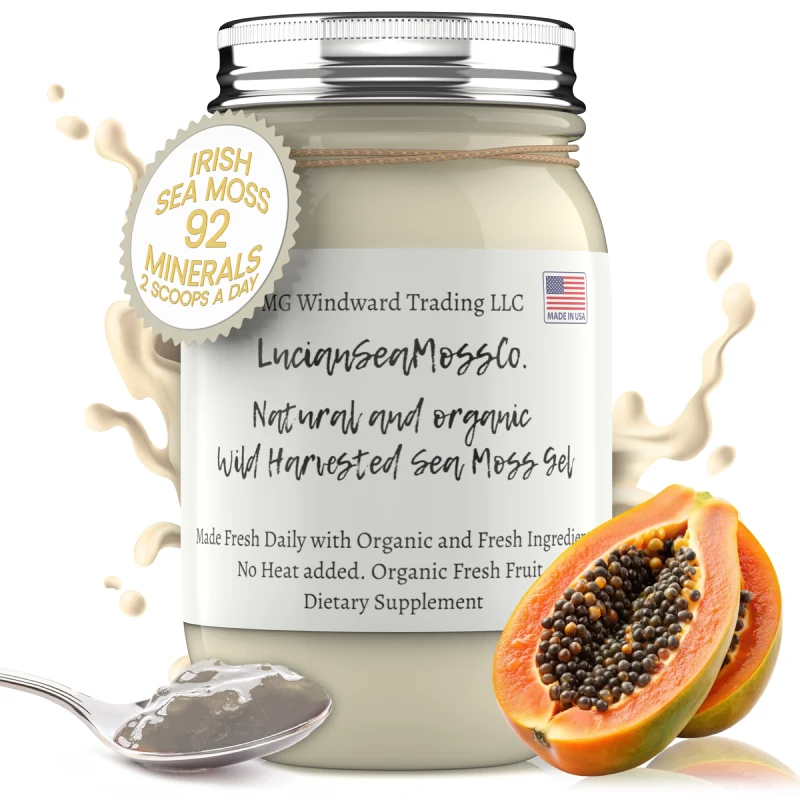 Superior Organic Papaya Infused Sea Moss Gel Classic