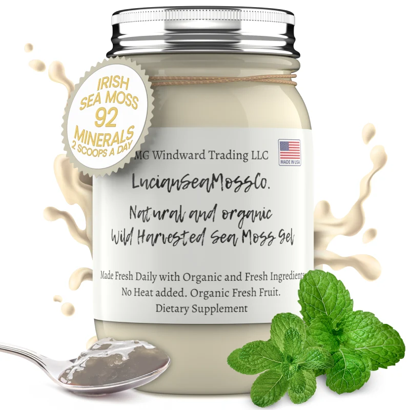 Dependable Peppermint Infused Organic Sea Moss Gel Crafted
