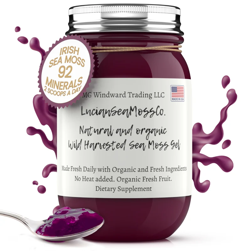 Sustainable Organic Purple Wild Harvested Sea Moss Gel Original